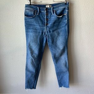 Madewell 10" High-Rise Skinny Jeans in Cordova Wash: Button-Front Edition 31